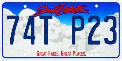 SD license plate 74TP23