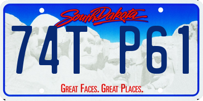SD license plate 74TP61