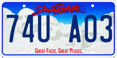 SD license plate 74UA03