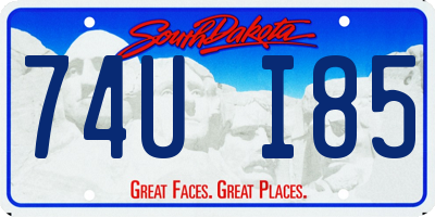 SD license plate 74UI85