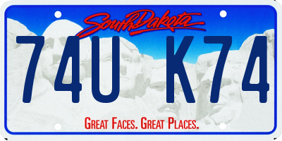 SD license plate 74UK74