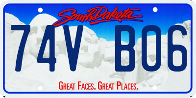SD license plate 74VB06