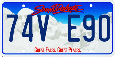 SD license plate 74VE90