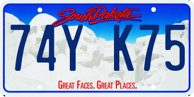 SD license plate 74YK75