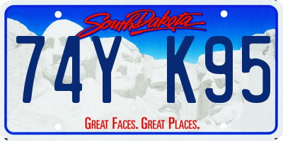 SD license plate 74YK95