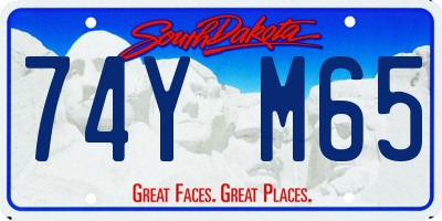 SD license plate 74YM65