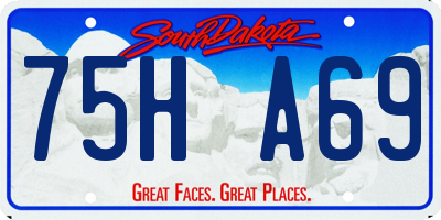 SD license plate 75HA69