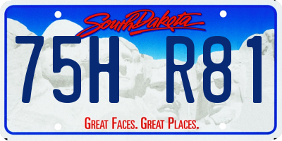 SD license plate 75HR81