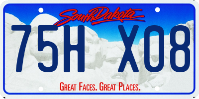 SD license plate 75HX08
