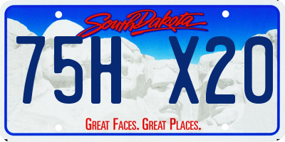 SD license plate 75HX20