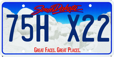 SD license plate 75HX22