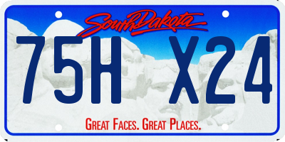 SD license plate 75HX24