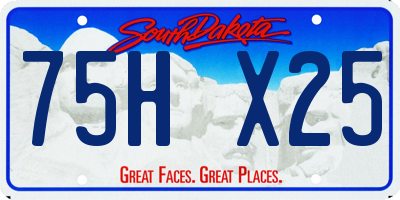 SD license plate 75HX25