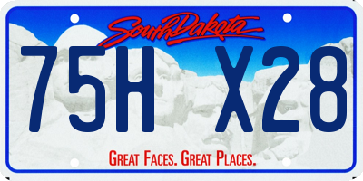 SD license plate 75HX28