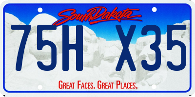 SD license plate 75HX35