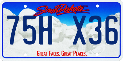 SD license plate 75HX36