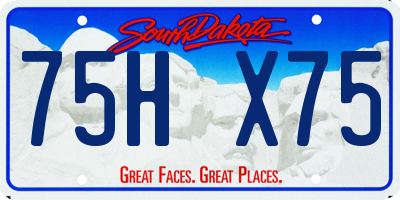 SD license plate 75HX75