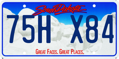 SD license plate 75HX84