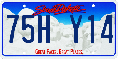 SD license plate 75HY14