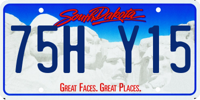 SD license plate 75HY15