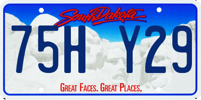 SD license plate 75HY29