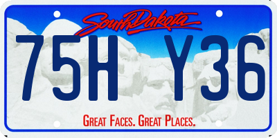 SD license plate 75HY36