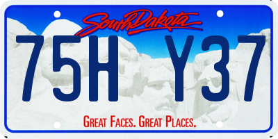 SD license plate 75HY37