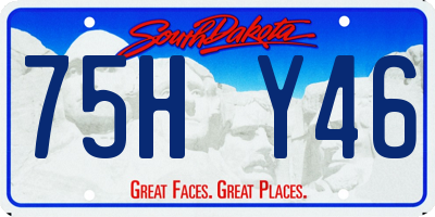 SD license plate 75HY46