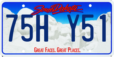 SD license plate 75HY51