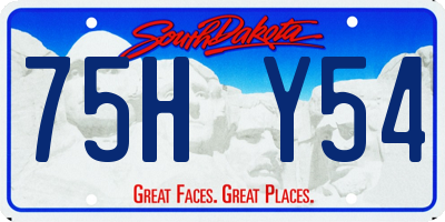 SD license plate 75HY54