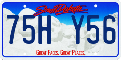 SD license plate 75HY56