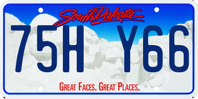 SD license plate 75HY66