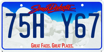 SD license plate 75HY67