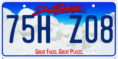 SD license plate 75HZ08