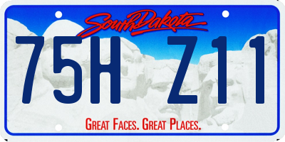 SD license plate 75HZ11