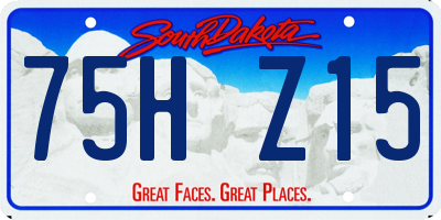 SD license plate 75HZ15