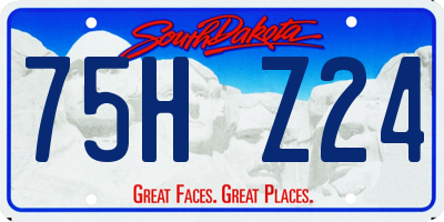SD license plate 75HZ24