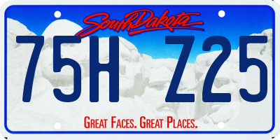 SD license plate 75HZ25