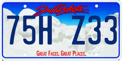 SD license plate 75HZ33