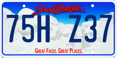 SD license plate 75HZ37