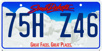 SD license plate 75HZ46