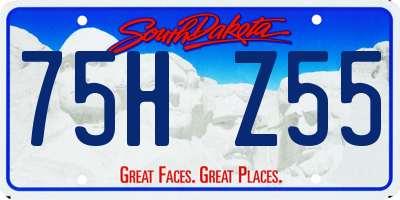 SD license plate 75HZ55