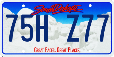 SD license plate 75HZ77