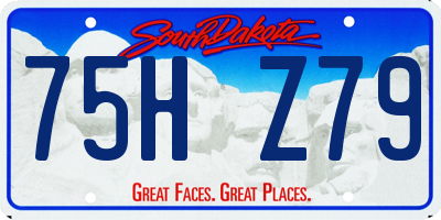 SD license plate 75HZ79