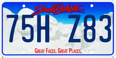 SD license plate 75HZ83