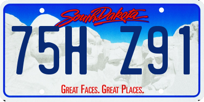 SD license plate 75HZ91