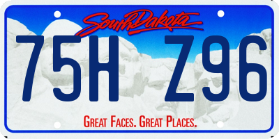 SD license plate 75HZ96