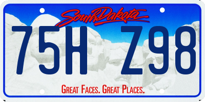 SD license plate 75HZ98