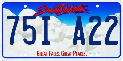 SD license plate 75IA22