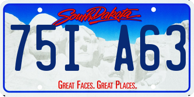 SD license plate 75IA63